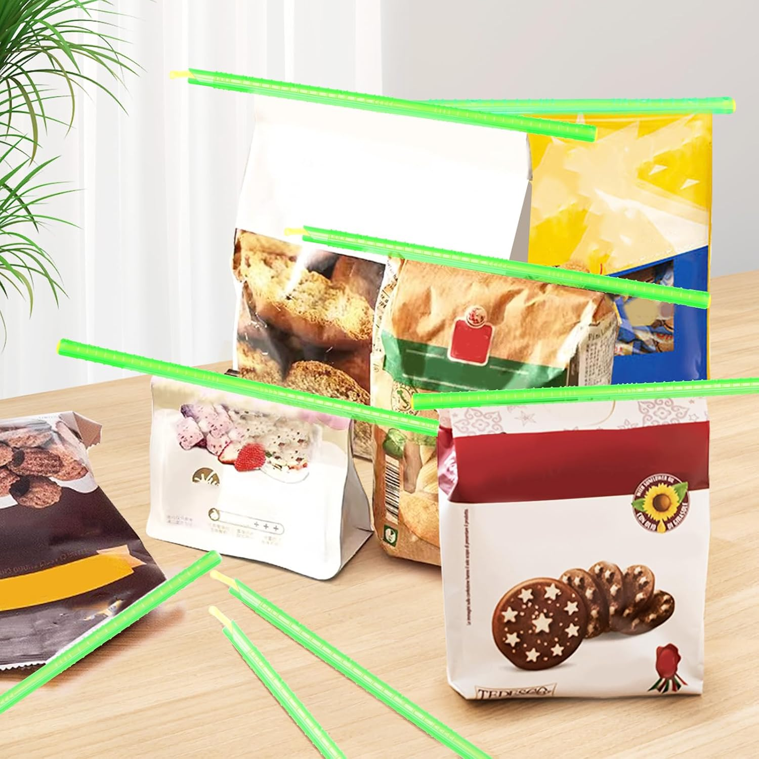 Food Bag Sealer Sticks (20 Pcs), 5 Size Chip Clips Bag Sealing Clips, Food Storage Sealer Stick image number 3