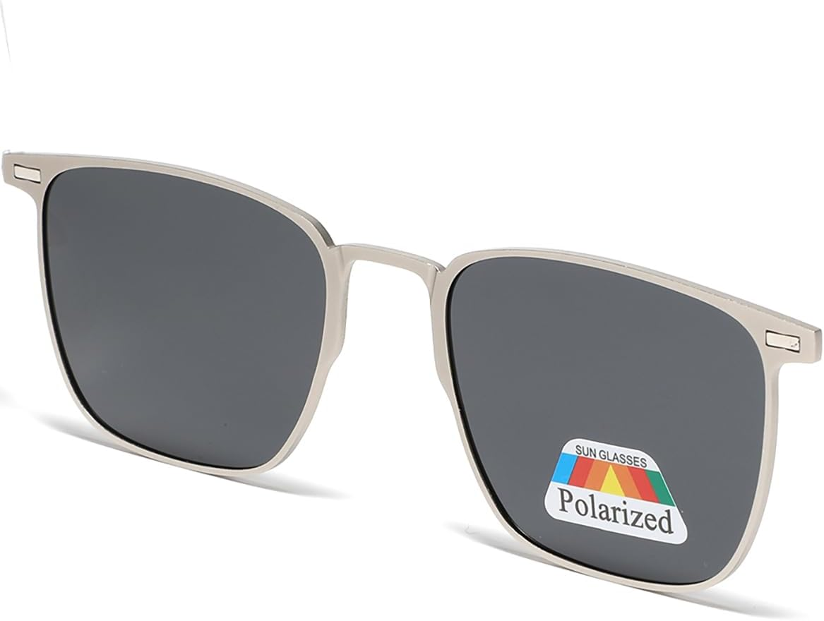 Metal Magnetic Clip on Sunglasses Polarised Yellow Night Vision Sunglasses Multifunctional Driving Glasses - Blue Frame image number 2