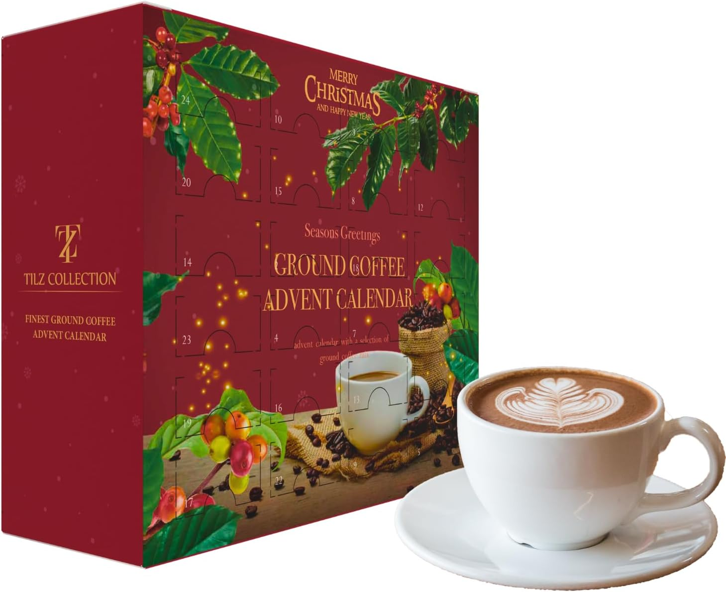 Coffee Advent Calendar 2024-24 Premium Gourmet Coffee Ground Beans Various Flavours Gifts for Coffee Lovers Men Women Unique Advent Calendar image number 6