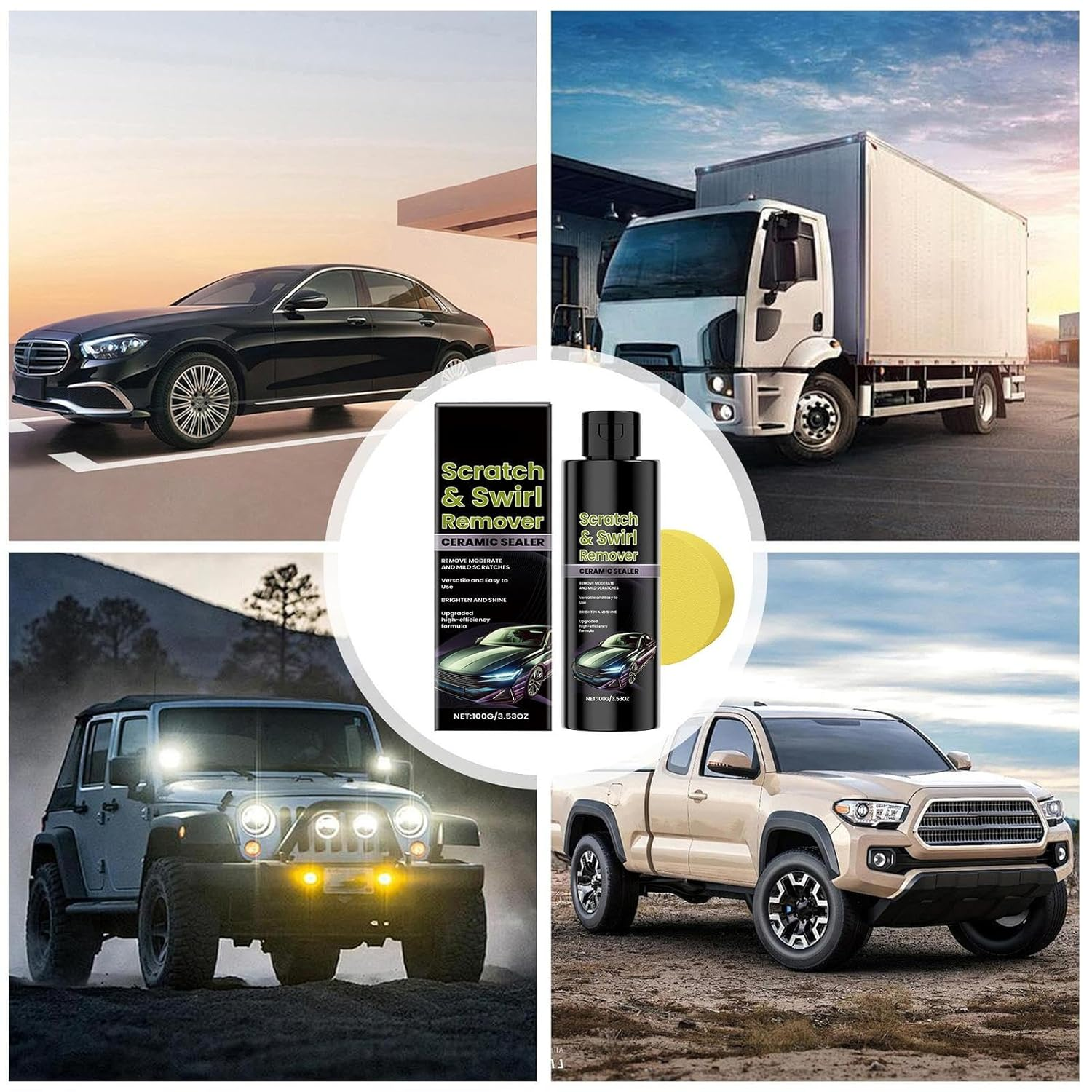 Car Scratch Eraser - Paint Restorer Scratch Repair for Vehicles,Detailing Supplies Cleaning Automotive Tools, Cleaner Coating Paint Restorer for Auto, Truck, Motorcycle, RV image number 4