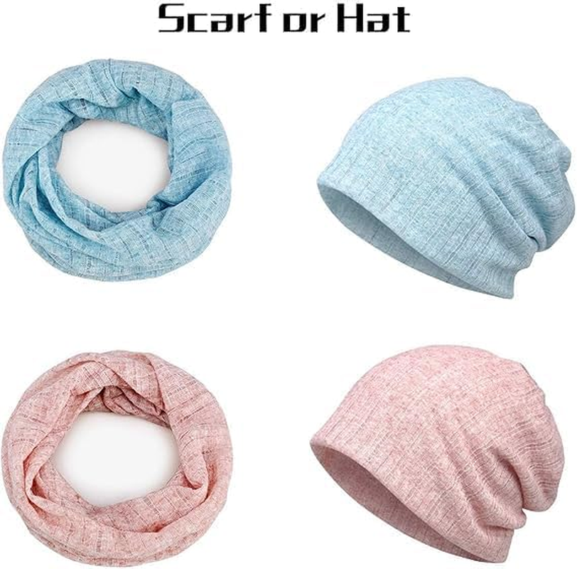 2Pcs Satin Sleep Bonnet Ladies Hats for Summer Women&rsquo;S Hats Head Wrap Cap Head Wraps for Women Hair Scarf Elastic Beanie Women Headwear Headscarf Hat Chemotherapy Cap Soft image number 2