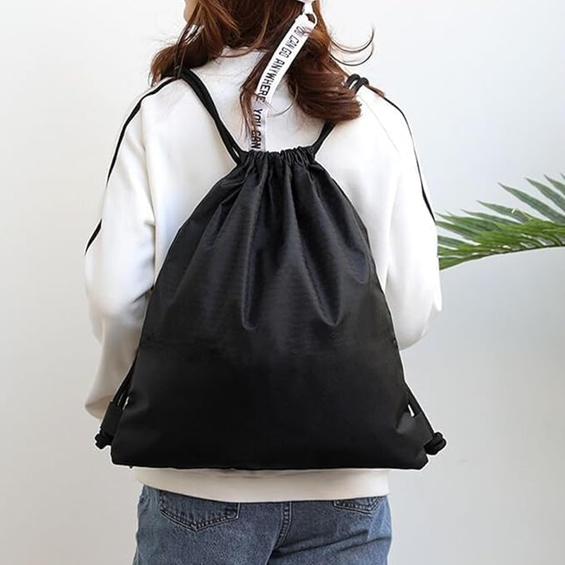 Drawstring Backpack String Bag, 1Pc Gym Drawstring Bag,Sport Gym Sack Drawstring Backpack Bag,Drawstring Backpack Gym String Bag,Drawstring Backpack Zip Water Resistant Pocket String Sack Storage Bag image number 4