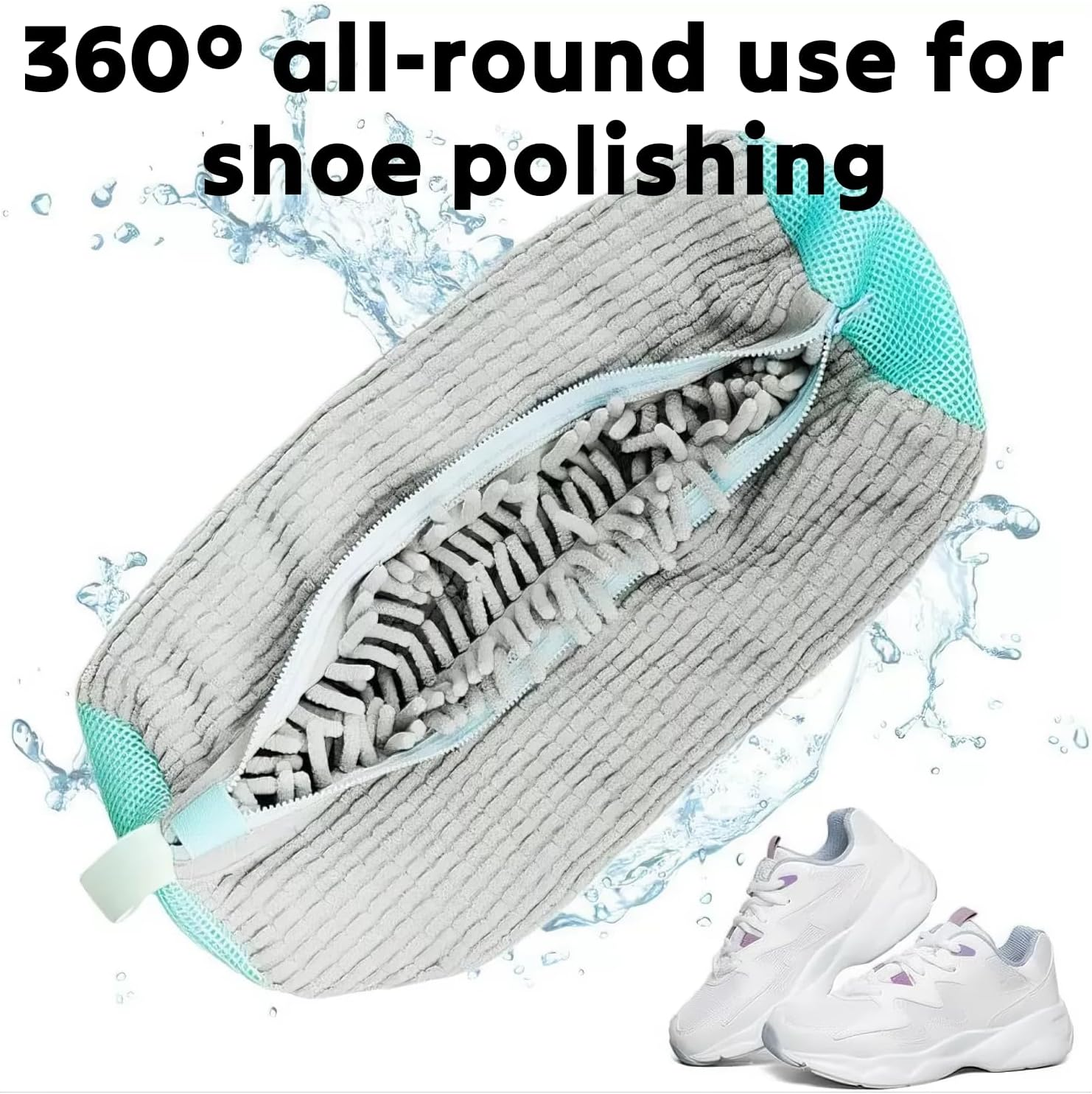 2 Pack Shoe Washing Bags, Heavy Duty Reusable Laundry Bags for Trainers/Sneakers, 39X19Cm Shoe Washing Machine Bag Protect Footwear & Appliances during Washing, Drying Cycles image number 3