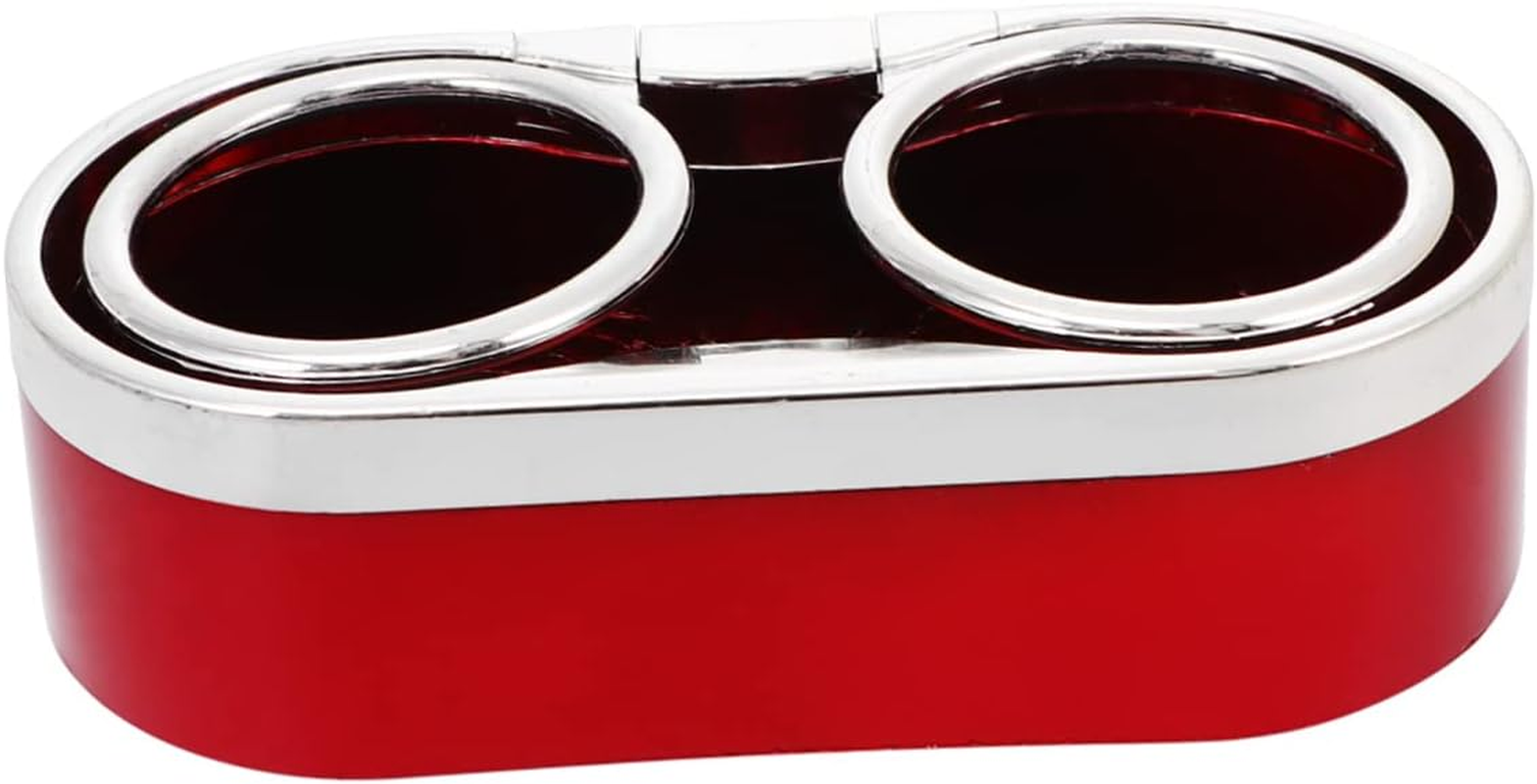 TIDTALEO 1Pc Double Cup Holder Water Cup Holder Car Cup Car Dashboard Accessories Dual Cup Holders for Car Multifunction Beverages Drink Holder for Car Back Seat Floor Cup Holder Red - Black image number 5
