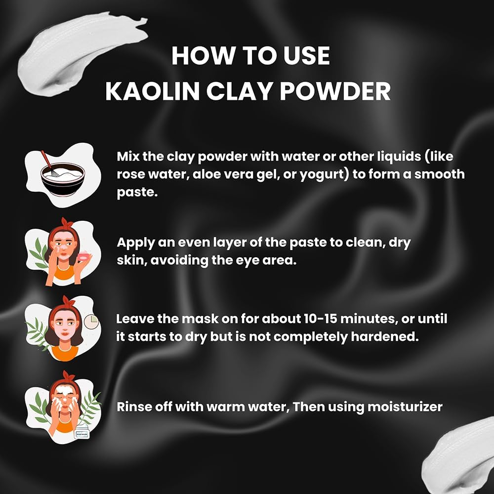 Kaolin Clay Powder 114 G for Face, Skin Care, Soap Making | Natural, Chemical Free image number 4