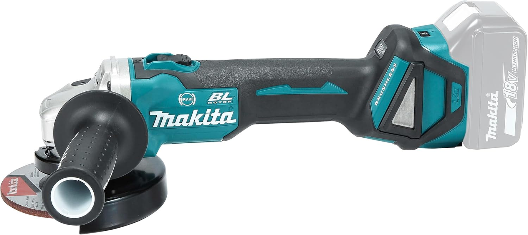 Makita DGA513Z 18V Li-Ion LXT Brushless 125Mm Angle Grinder - Batteries and Charger Not Included image number 2
