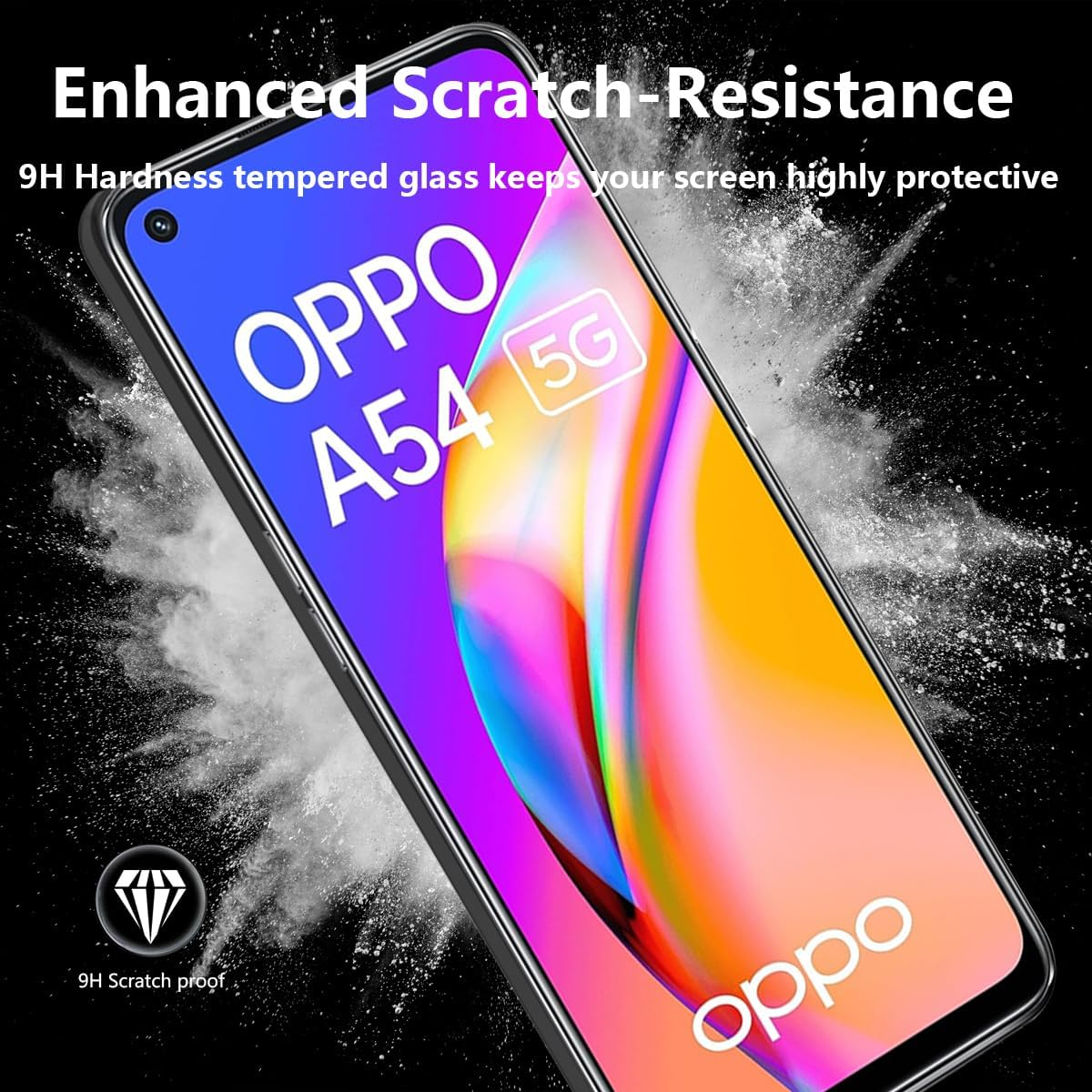 Gelaasso Pack of 2 Screen Protectors Compatible with Oppo A54 5G/A74 5G Tempered Glass Protection, 9H Hardness, Anti-Scratch, Anti-Spy Film, Privacy Screen Protector for Oppo A54 5G/A74 5G Privacy image number 6