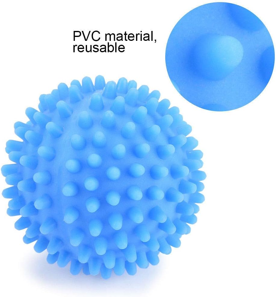 Reusable Dryer Balls Laundry Wash Dryer Balls Anti-Static Fabric Softener Laundry Washing Ball, 6Pcs (Blue) image number 3