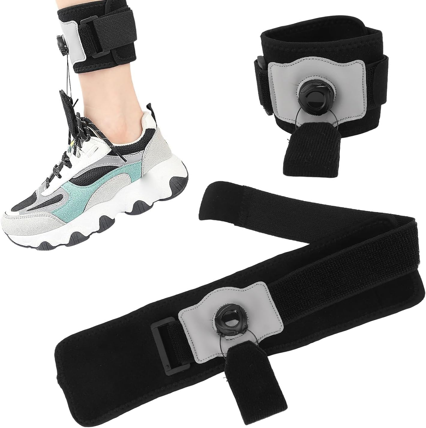 Adjustable Drop Foot Brace, Foot up Brace Unisex for Right/Left Foot Orthosis Ankle Brace Support, Brace for Foot Drop, Ankle Foot Orthosis