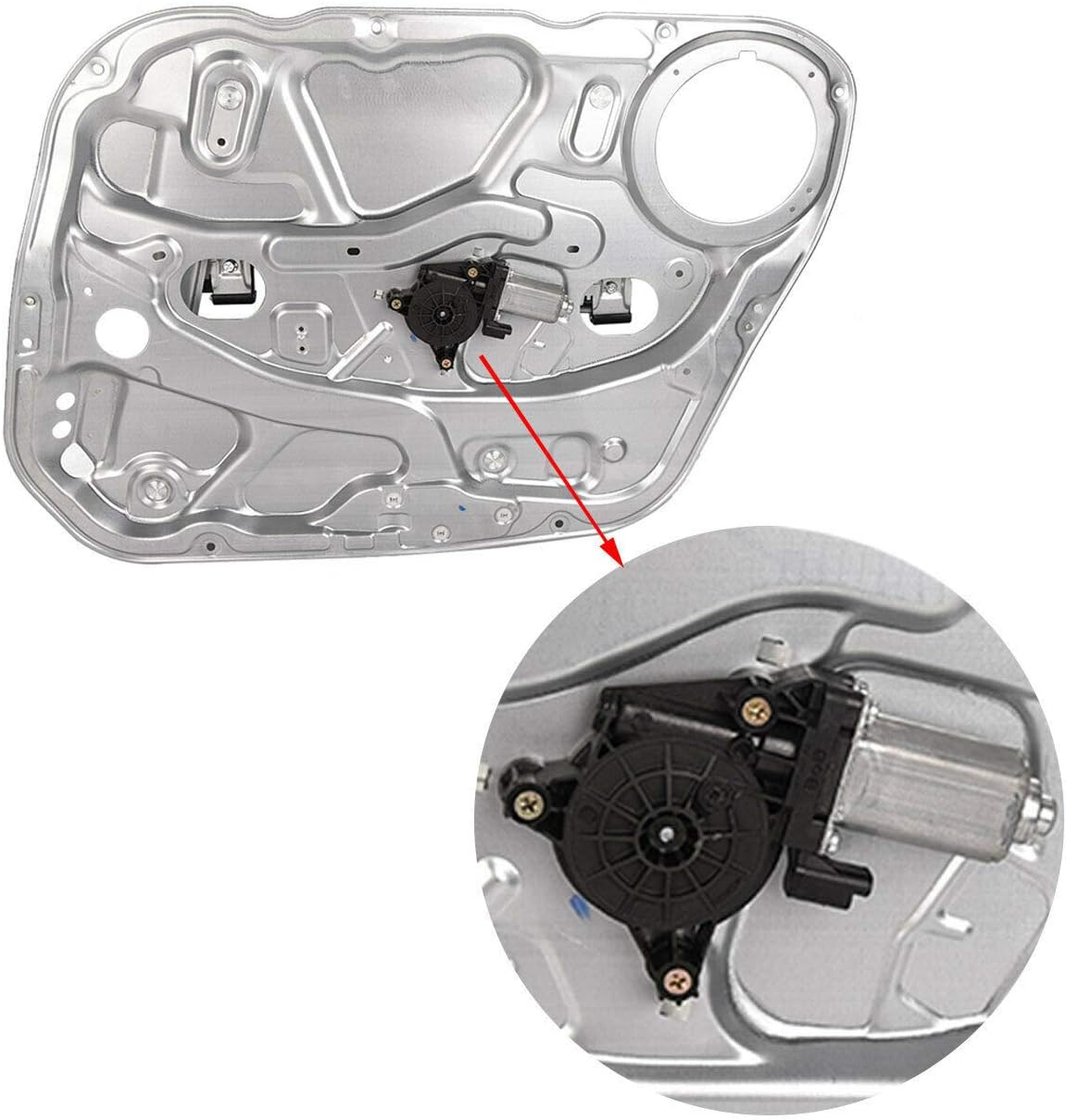 M-Online Front Right Window Regulator with Panel with Motor for Hyundai FD I30 FD 07-11 824812L001 image number 4