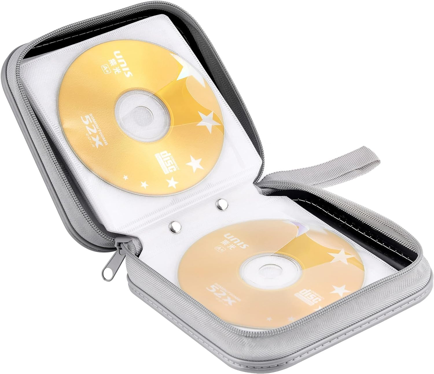 Storage Album Bag Hard Case Double-Sided DVD Storage Case, DVD Wallet Holder, CD/DVD Case Wallet 40 Discs Are Easy to Carry and Organize and Can Hold Your Old CDS image number 4