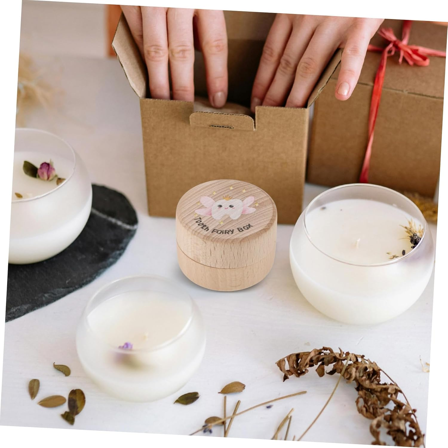 Keep Memories Safe Wooden Boys and Girls Tooth Collector Hair Box Modern Minimalist Design