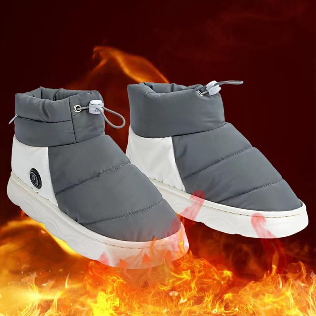 Men S Rechargeable Heated Shoes Stay Warm and All Winter Long Heated Shoes for Men Rechargeable Heated Slippers image number 5