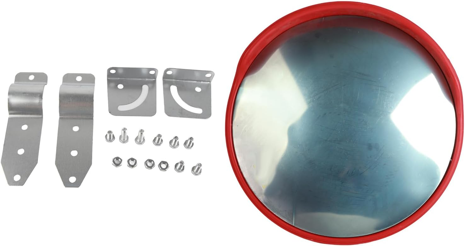 Wide Angle Traffic Mirror Convex Safety Mirror 130 Degree Wide Angle Driveway with Mounting Hardware for Communities Warehouses Hospitals image number 6
