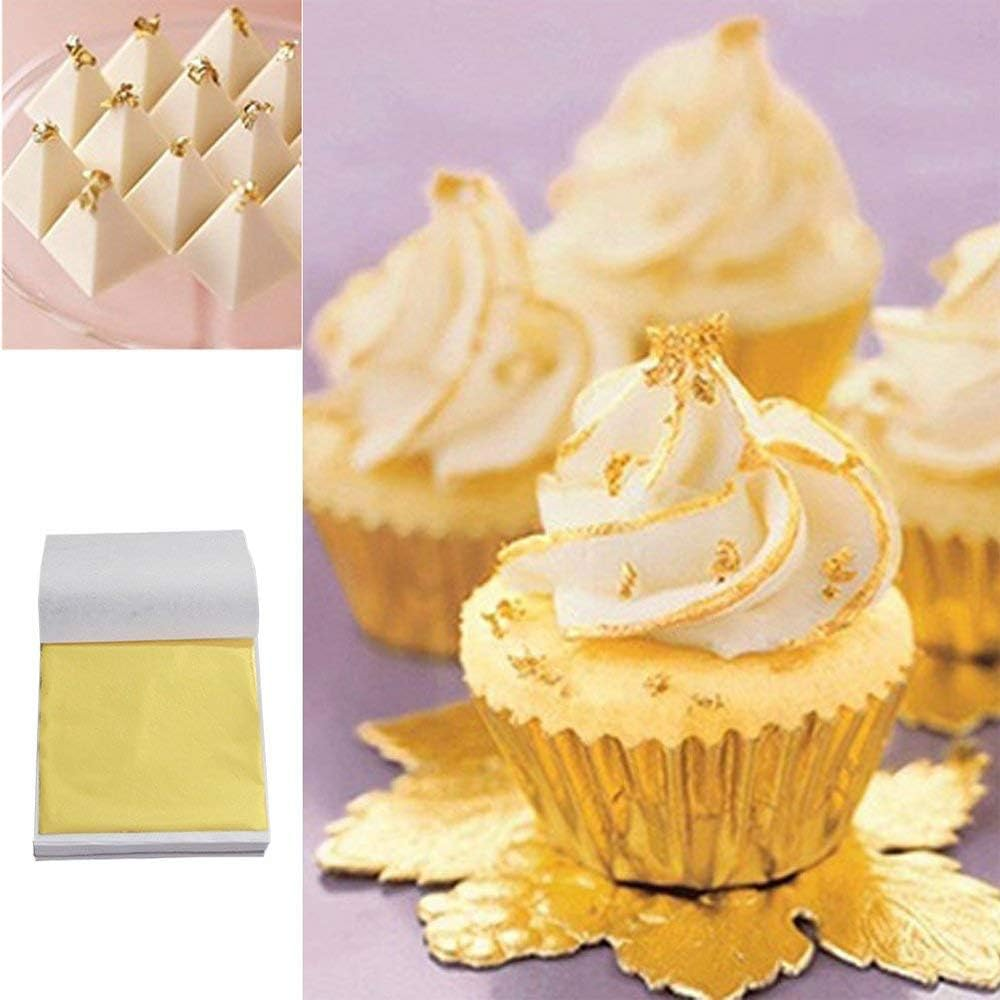 200 Sheets Gold Foil Paper Silver Leaf Gilding Foil Imitation Gold for Decoration, Art, DIY Nail ,Crafting and Furniture (Gold and Silver) image number 5