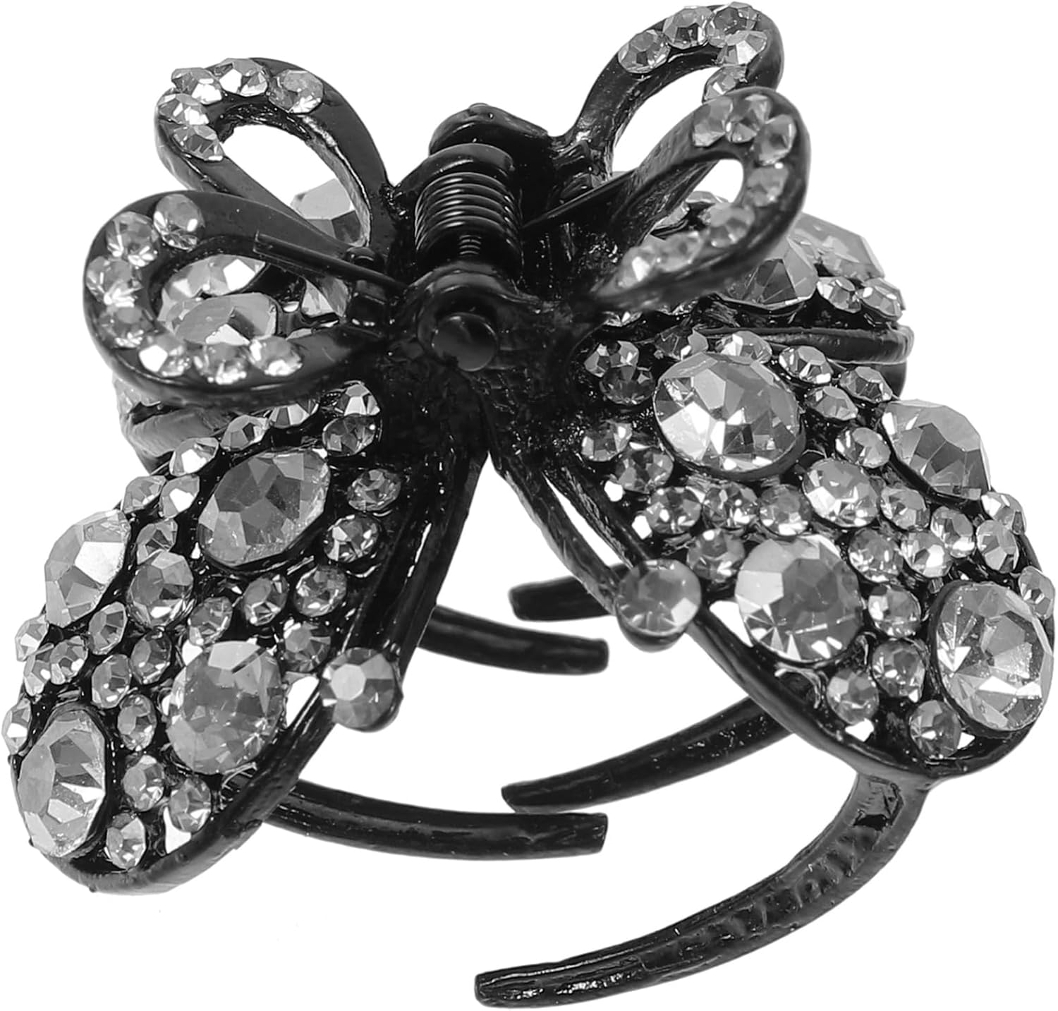 NIYANGLE Vintage Butterfly Hair Clip with Rhinestones Elegant Hair Clip for Thick Hair Weddings and Parties Retro Hair Accessory Classic Colour image number 6