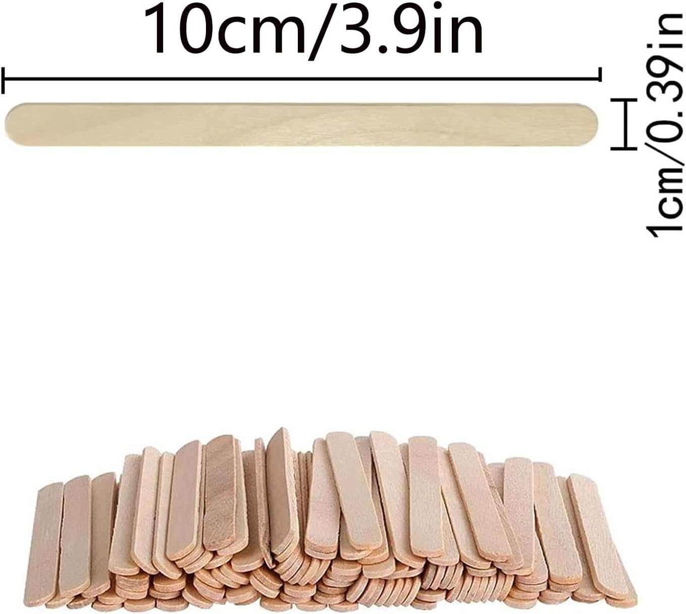 150 PCS Wooden Craft Sticks, Wood Popsicle Ice Cream Sticks for DIY Wood Crafts, Hair Removal and Waxing Supplies, Paint Stirrer, Art Projects and Ice Pop Sticks,Classroom Art Supplies image number 2