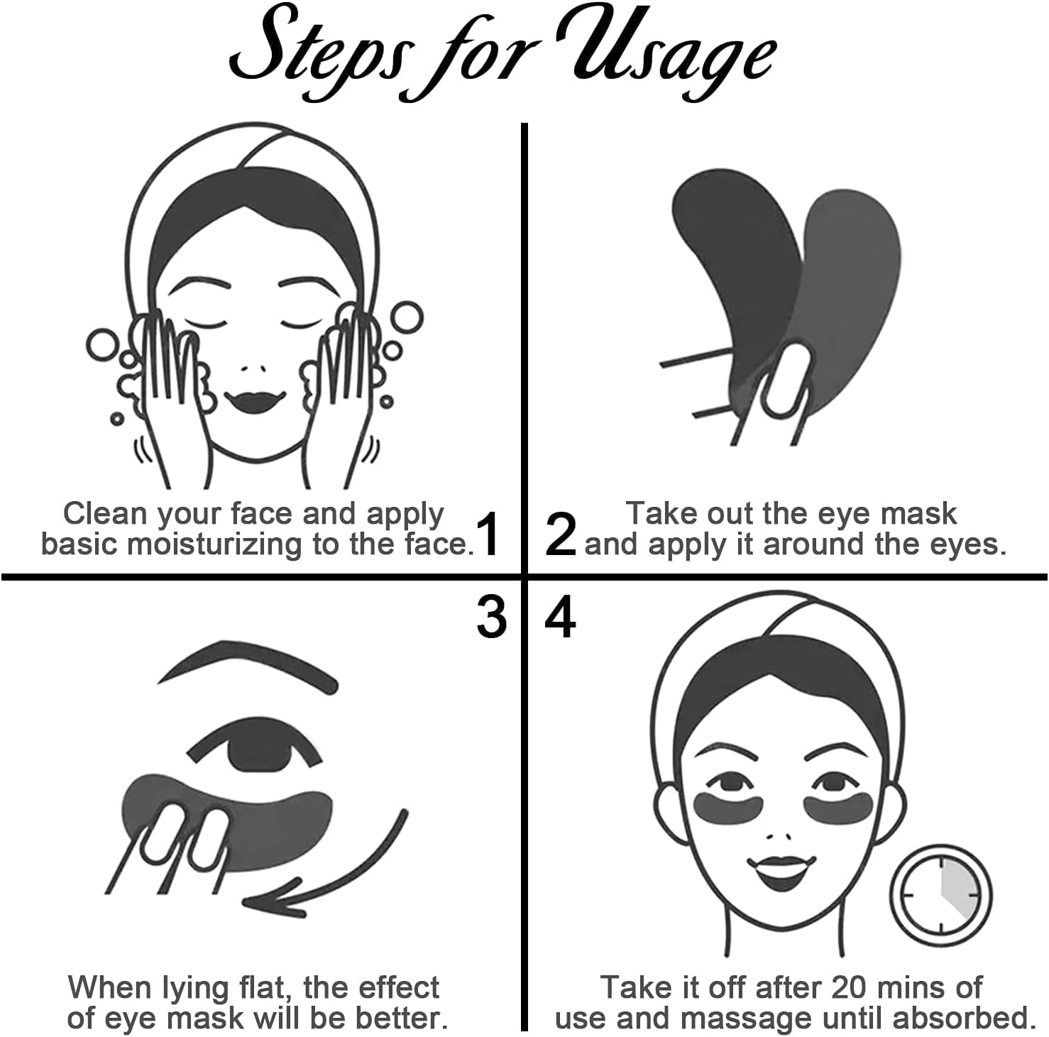 20Pcs/10Packs JUYOU Reallygood 24K Gold Gel Collagen Eye Pads, Crystal Collagen under Eye Mask for Moisturizing, Reducing Fine Lines&Dark Circles& Puffy Eyes under Eye Patch for Women Men, Gold image number 2