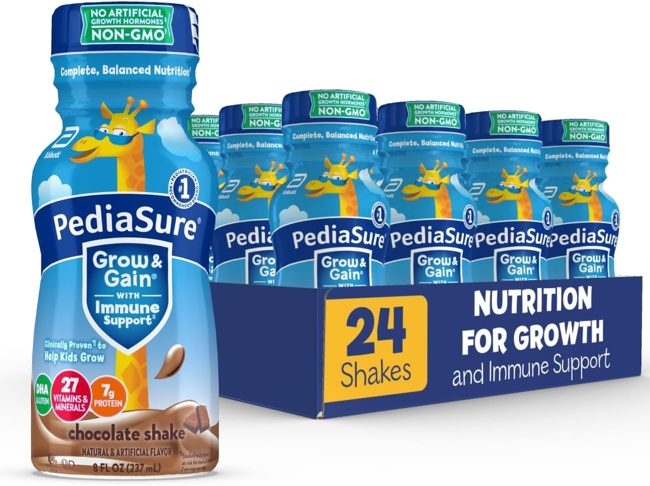 Pediasure Grow & Gain Nutrition Shake for Kids, Chocolate, 8 Fl Oz (Pack of 24) image number 4