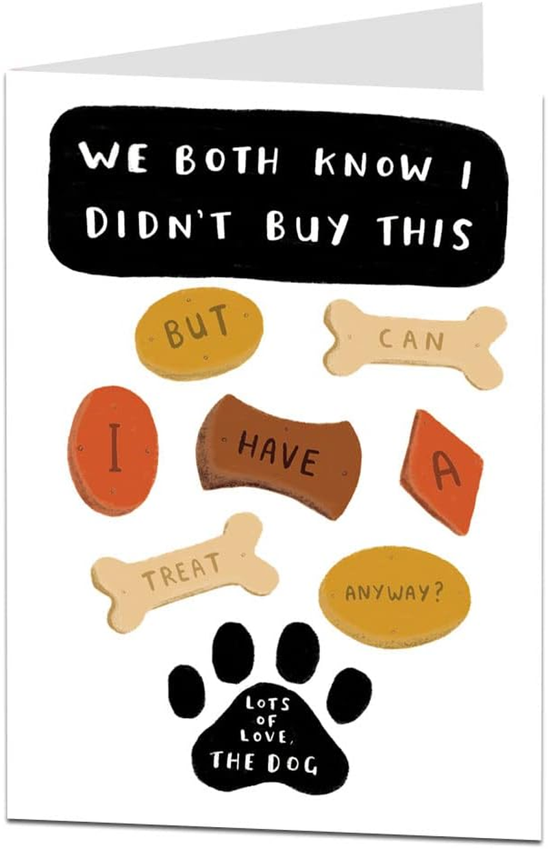 Limalima Funny Birthday Fathers Day Card from the Dog Perfect for Dad Son Daughter Wife Boyfriend Husband image number 1