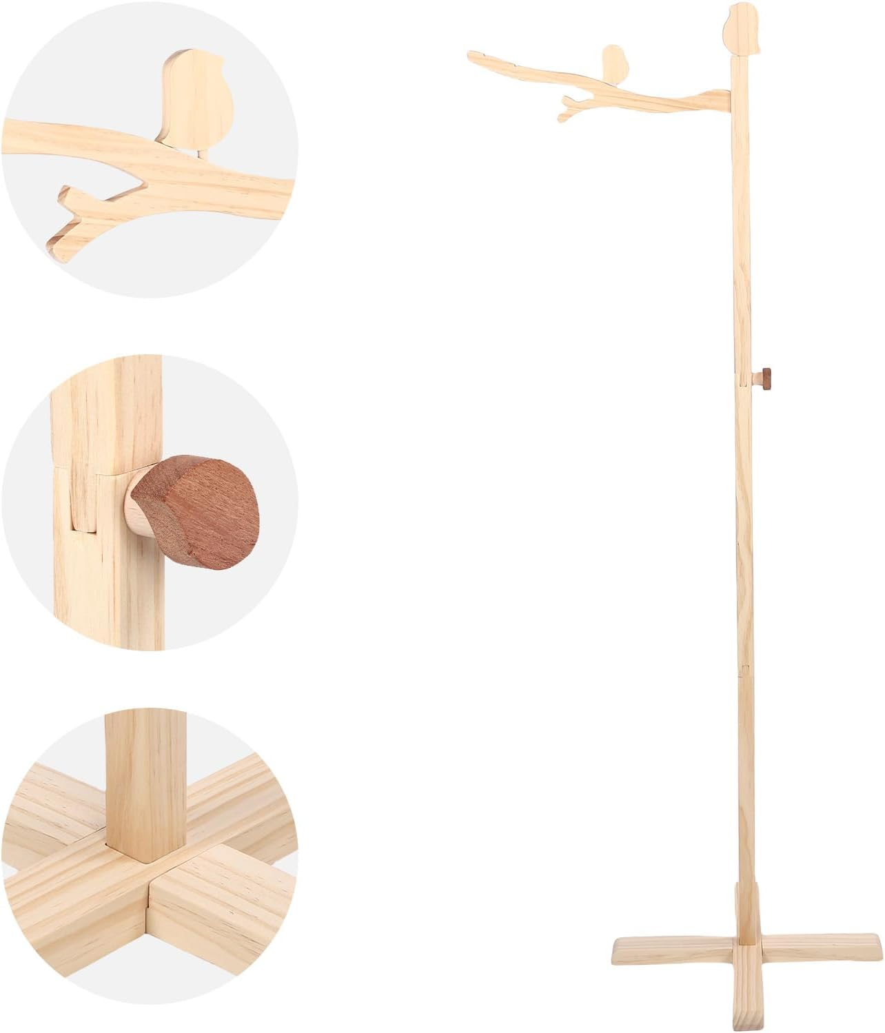 Floor Standing Crib Mobile Arm, Wooden Crib Mobile Stand Crib Mobile Arm Multifunctional Movable Arm with Stable Support for Home Nursery image number 5