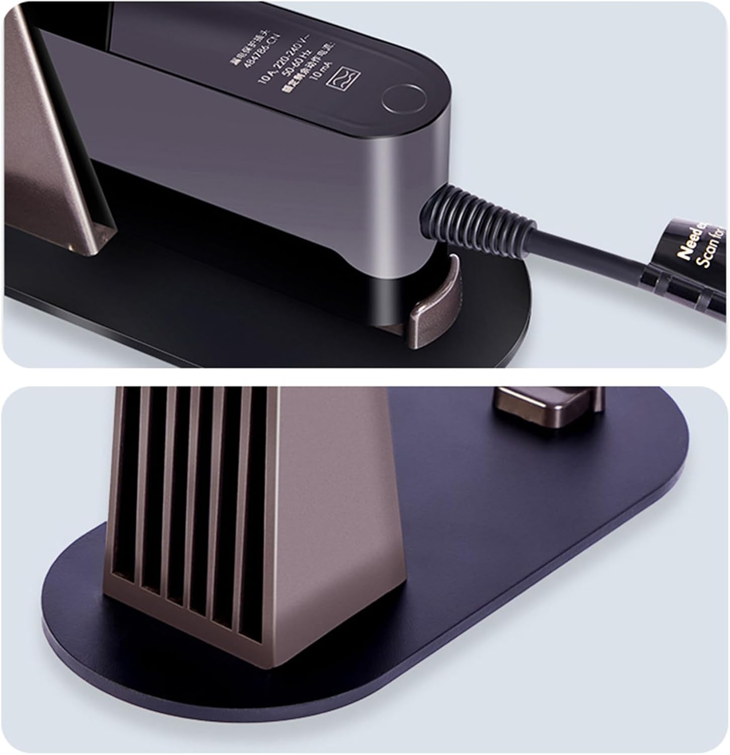 XBERSTAR Metal Holder for Dyson Airstrait HT01 Hair Straightening Vertical Storage Stand Aluminum Alloy Holder with Charger Holder image number 3