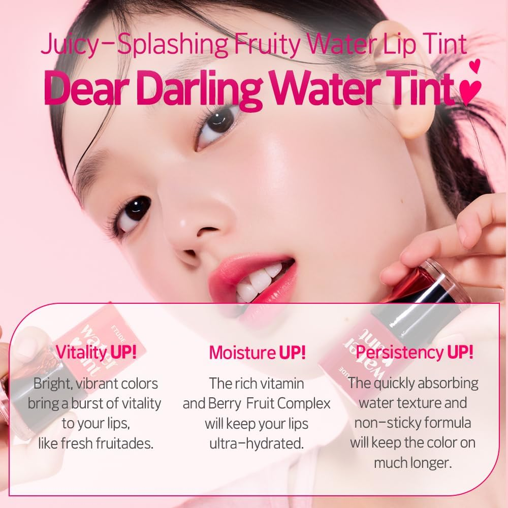 ETUDE Dear Darling Water Tint - Tomato Ade (9G) image number 4