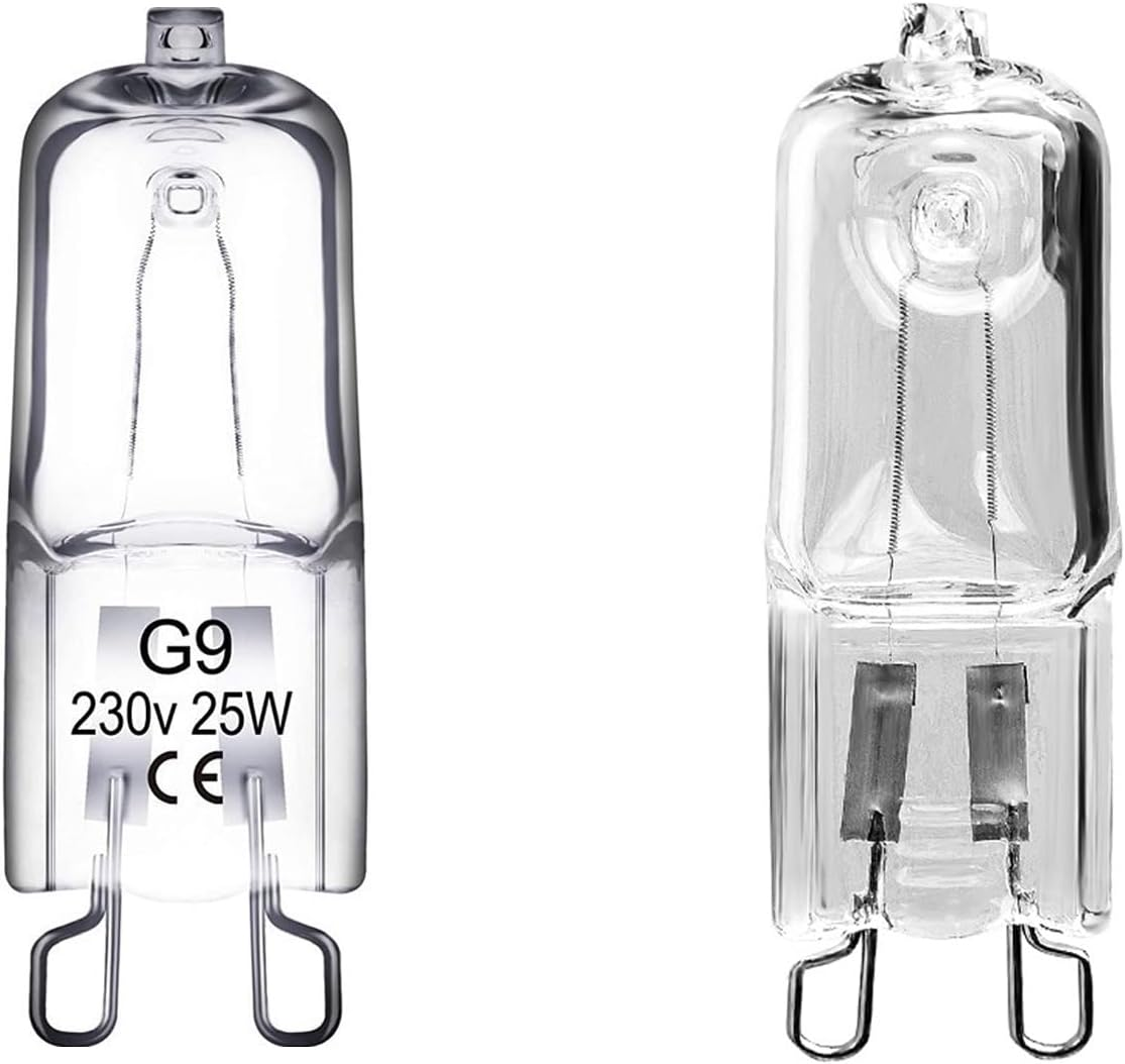 2-Pack G9 Halogen Bulbs 25W Warm White 220-240V Dimmable Light Globes - Bi-Pin Base for Oven, Kitchen, Cabinet Lighting image number 4