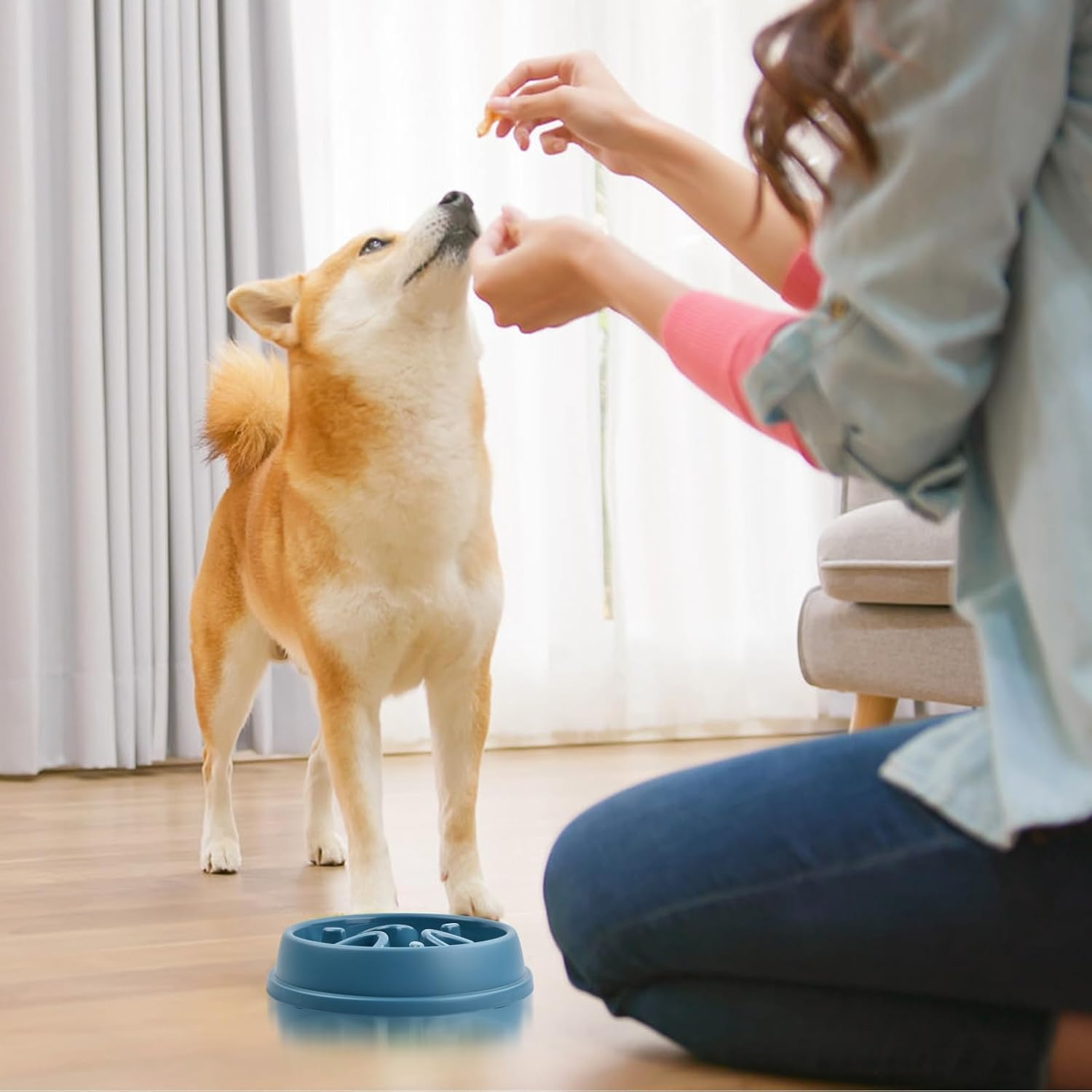 Pack of 2 Anti-Sling Dog Bowls, Anti-Slinging Bowl for Dogs, Slow Feeding for Small and Medium Pets, Interactive Bowl for Slow Feeder and Cat image number 5