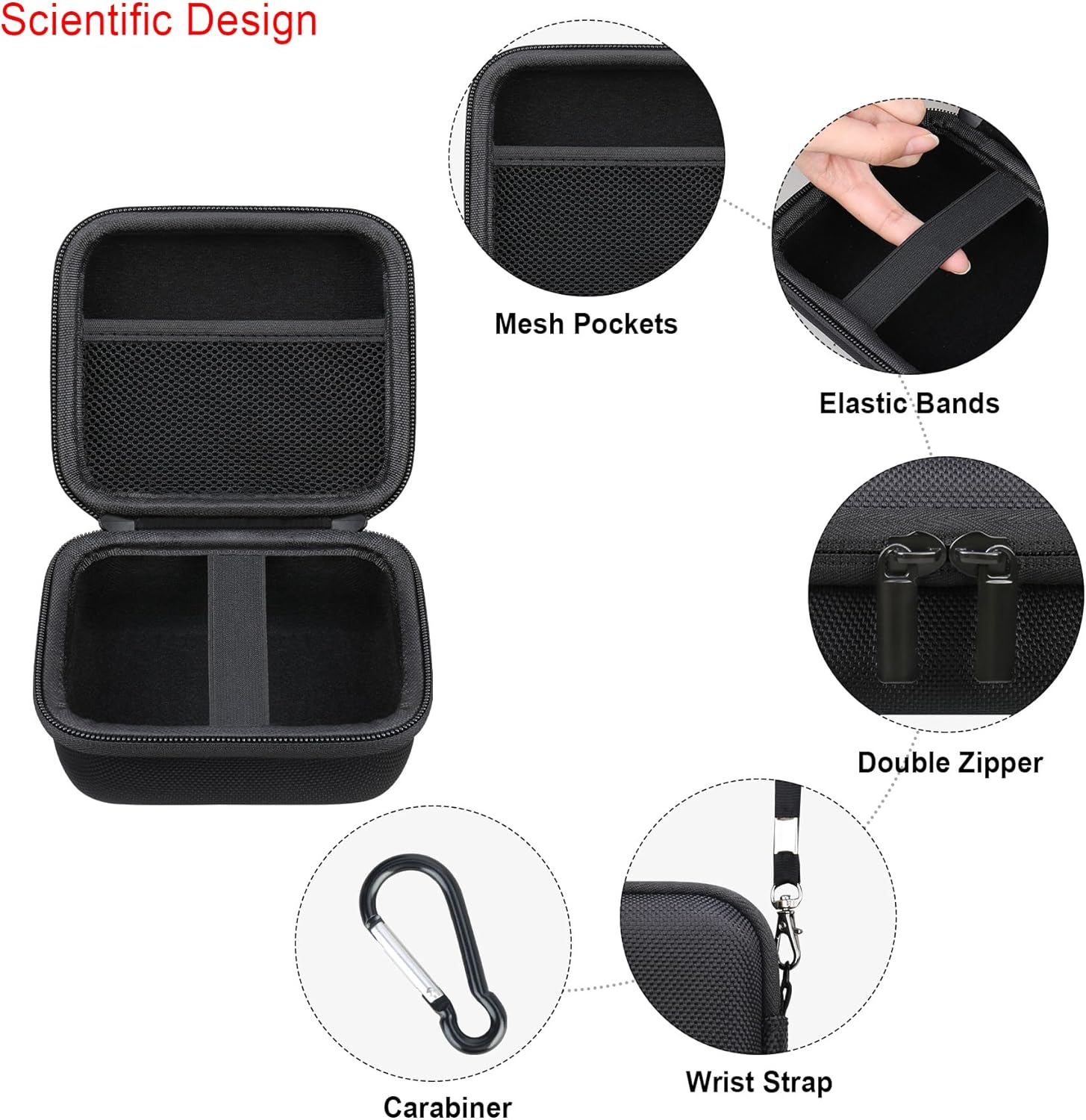 Elonbo Carrying Case for NETGEAR Nighthawk M1 MR1100 / M5 MR5200 / M6 / M6 Pro MR6500 5G Wireless Wifi Mobile Hotspot Router, Extra Interior Mesh Pocket Fits Cable, Black. (CASE ONLY)