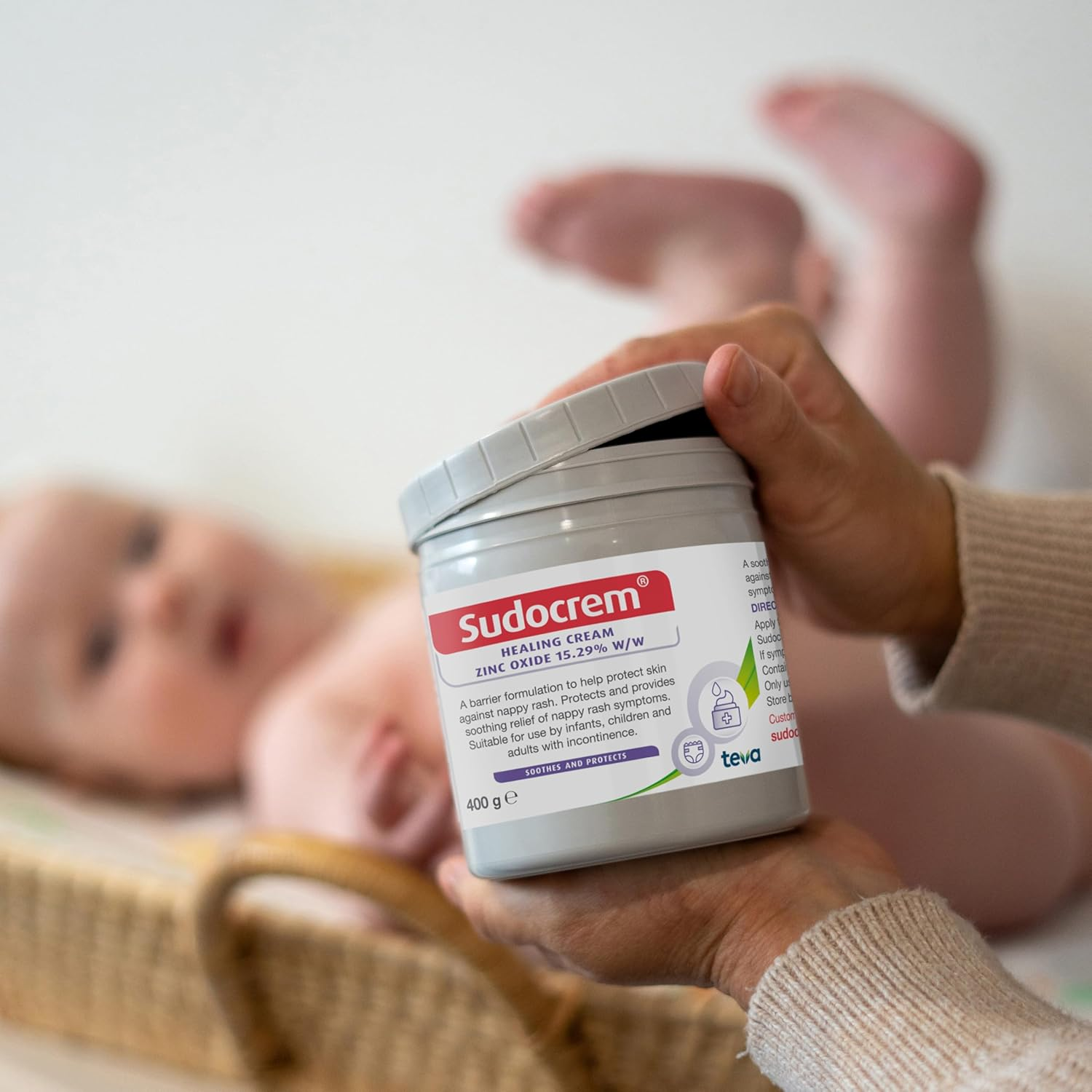 SUDOCREM - Healing Cream ; Soothes and Protects against Nappy Rash ; 400G image number 1