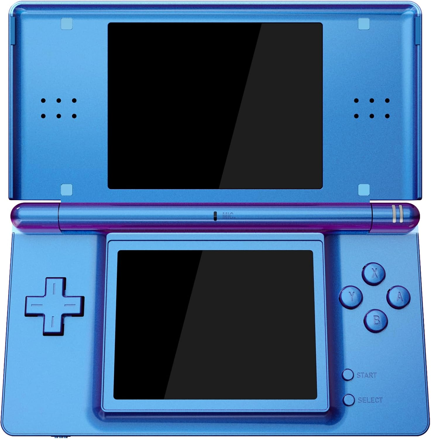 Extremerate Chameleon Purple Blue Replacement Full Housing Shell for Nintendo DS Lite, Custom Handheld Console Case Cover with Buttons, Screen Lens for Nintendo DS Lite NDSL - Console NOT Included - Chameleon Purple Blue image number 5