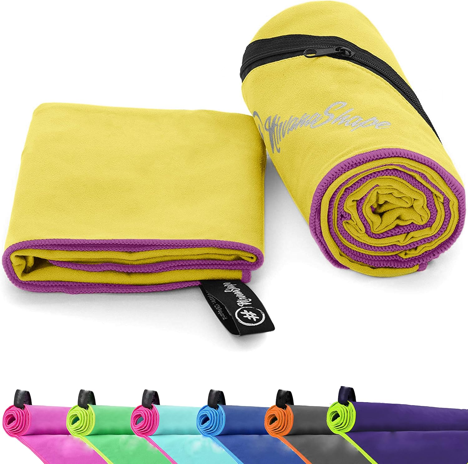 Nirvanashape &reg; Microfiber Towels | Absorbent, Light, Quick-Drying | Bathroom Towels, Travel Towels, Sports Towels | Ideal for Travel, Fitness, Yoga, Sauna, Swimming image number 5