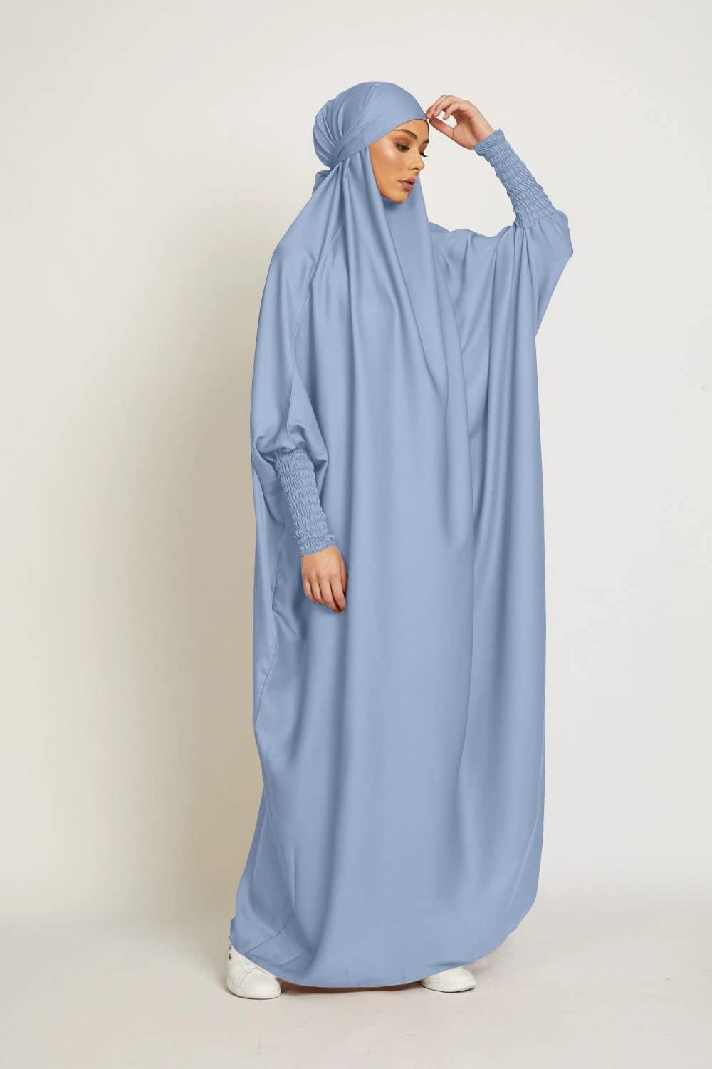 RLLJS Women Muslim Dress Ramadan One Piece Prayer Garment Hijab Abaya Dubai Islam Robe African Turkey Caftan image number 1