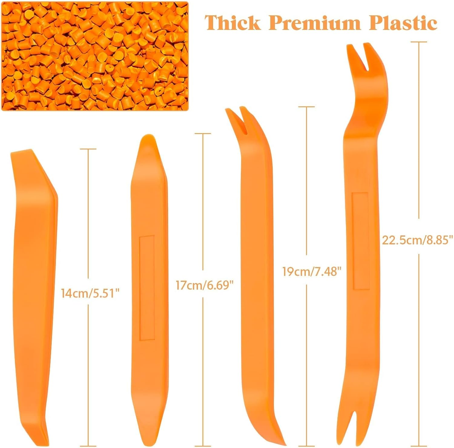 KINGLAKE Auto Door Clip Panel Trim Removal Tool Kits for Car Dash Radio Audio Installer Pry Tool 4Pcs image number 2