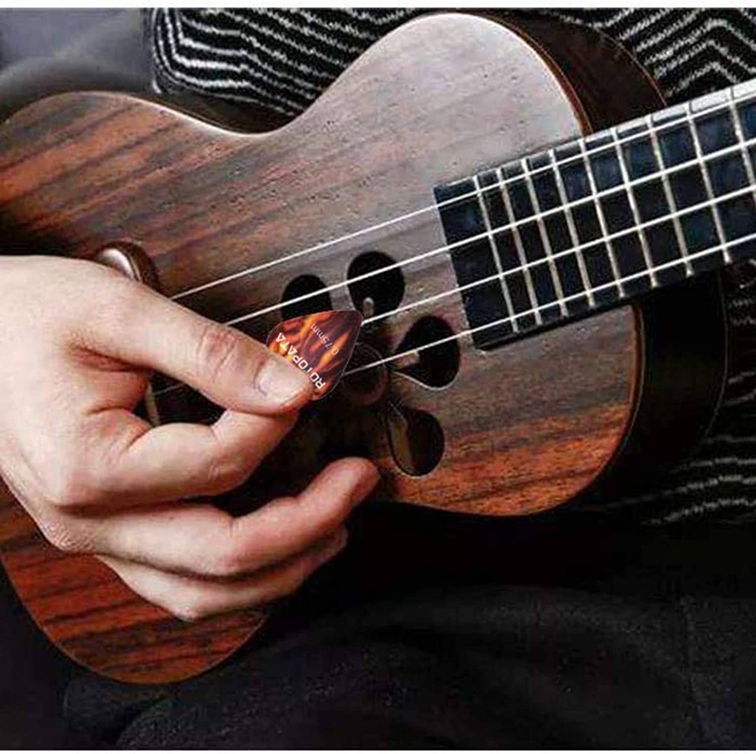 15 Pcs Guitar Picks Variety, Colorful Premium Celluloid Picks for Acoustic Electric Guitars Bass or Ukulele, with Different Sizes Contain Thin, Medium & Thick Gauges image number 3