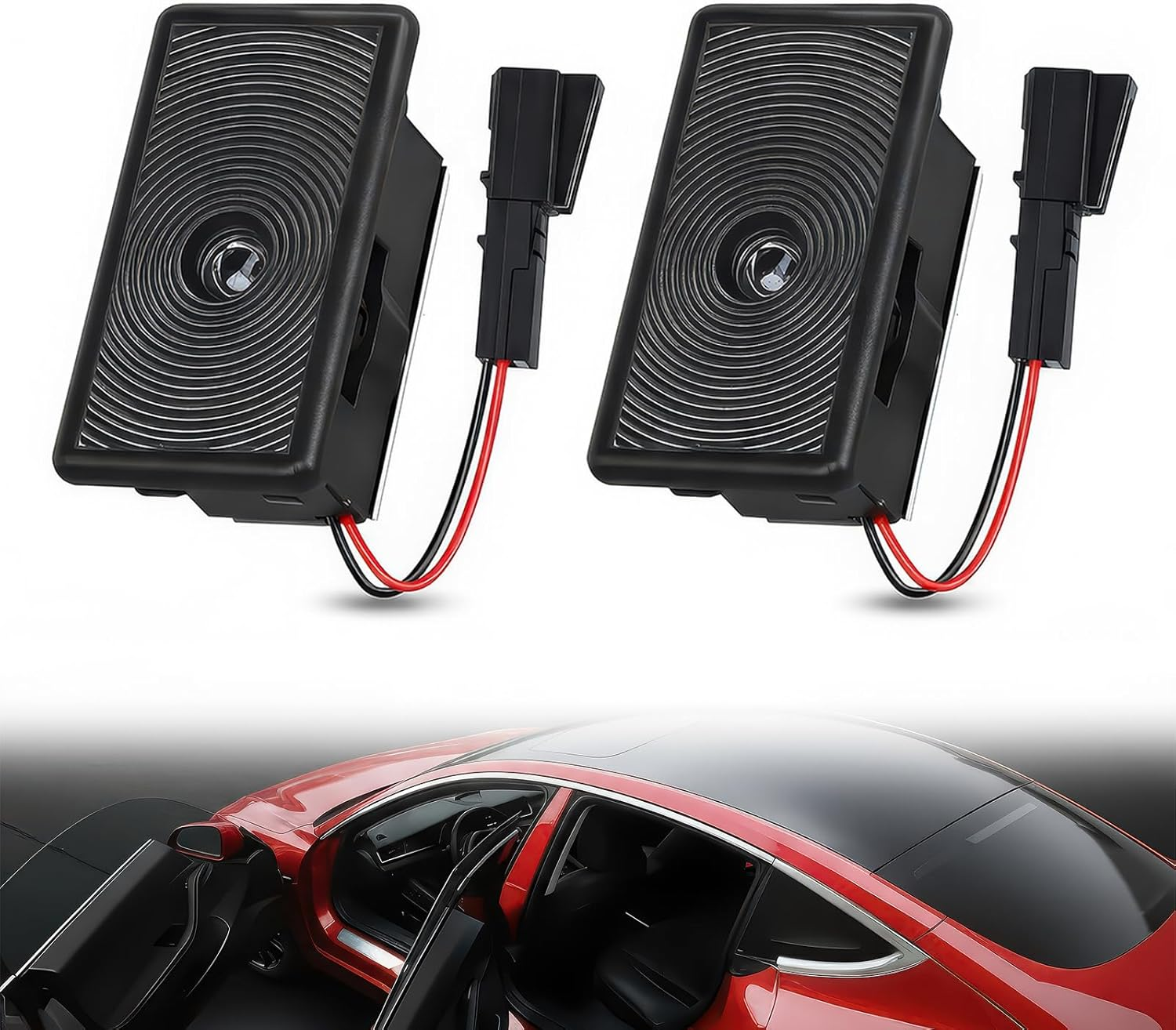 Upgraded Tesla Puddle Lights 2 Pcs for Tesla Model 3/Y/S/X Highland Accessories LED Logo Projector Car Door Lights image number 1