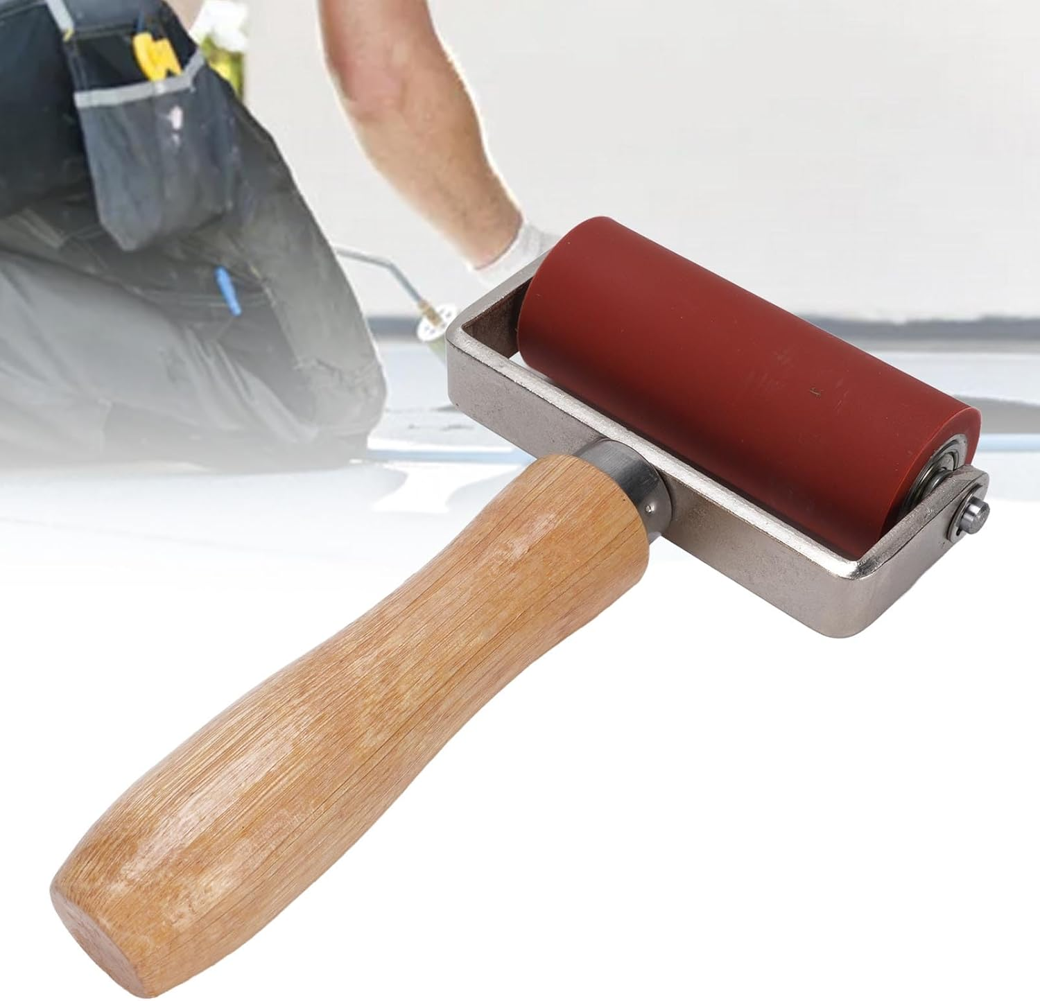 260℃ High Temperature Resisting Welding Seam Roller, Silicone Press Roller for PVC Tarpaulin Membrane, Brayer Rollers for Crafting, 32Mm Dia 80Mm Width image number 1