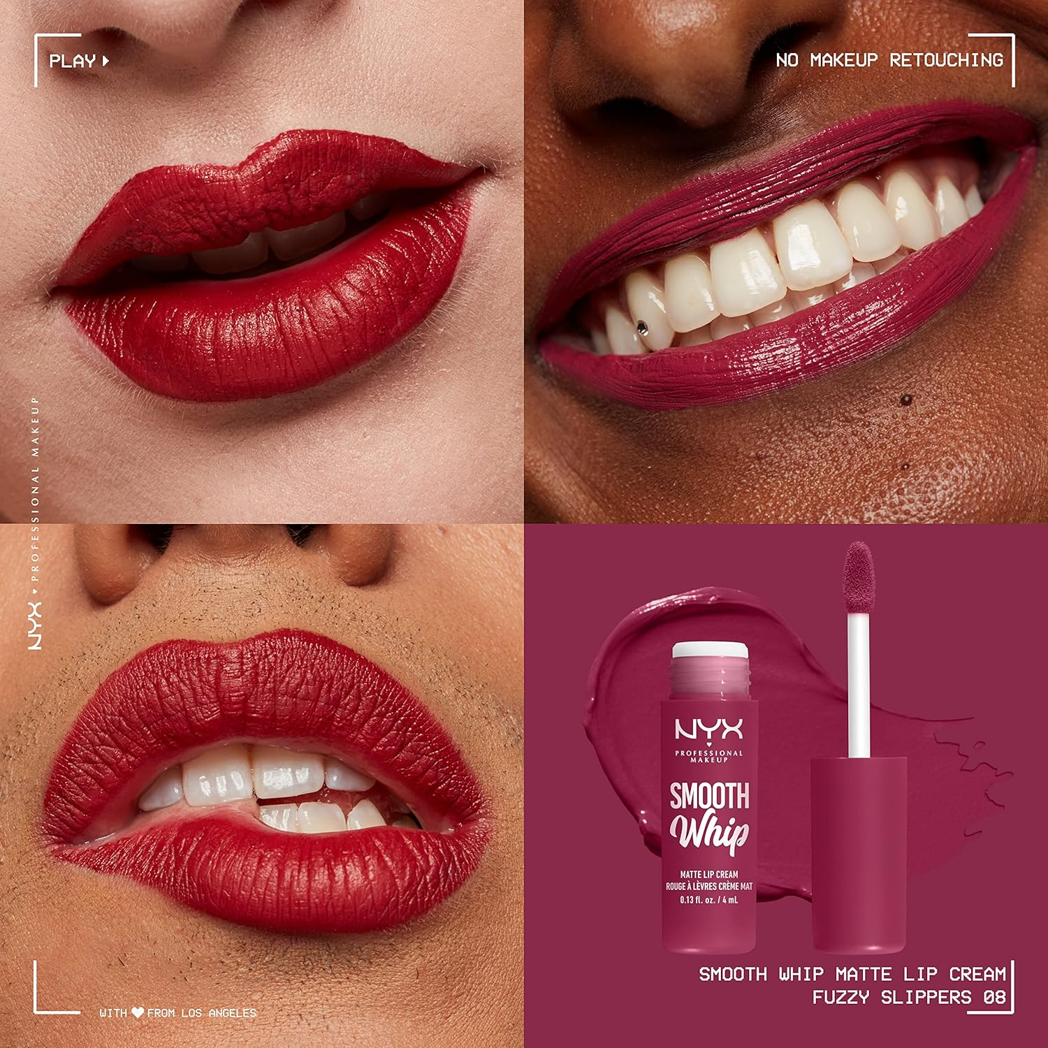 NYX PROFESSIONAL MAKEUP Smooth Whip Matte Lip Cream, Vegan Liquid Lipstick - Fuzzy Slippers (Warm Plum) - 05 Parfait (Red Brick Brown) image number 3