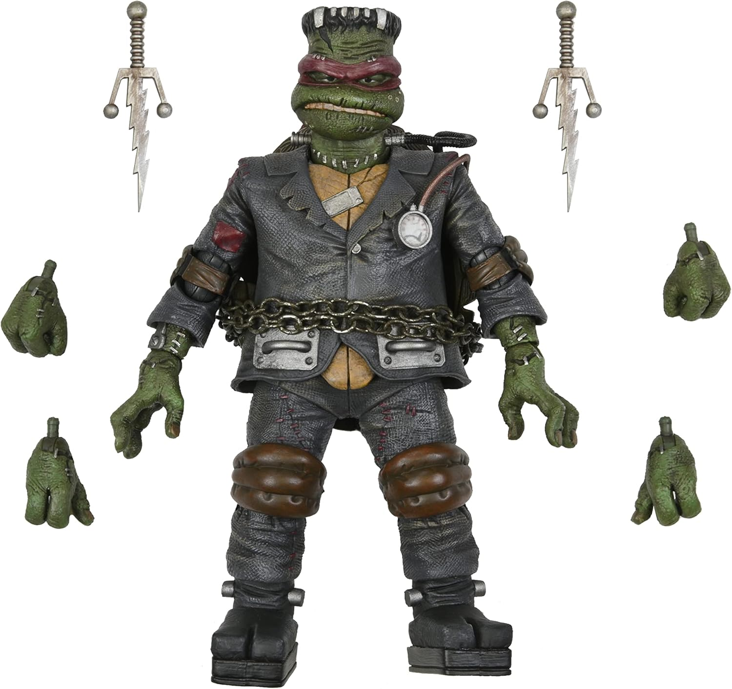 Rubie'S Kid'S Teenage Mutant Ninja Turtles Ultimate Raphael as Frankenstein'S Monster 7" Action Figure, Multicolor, 7" image number 4