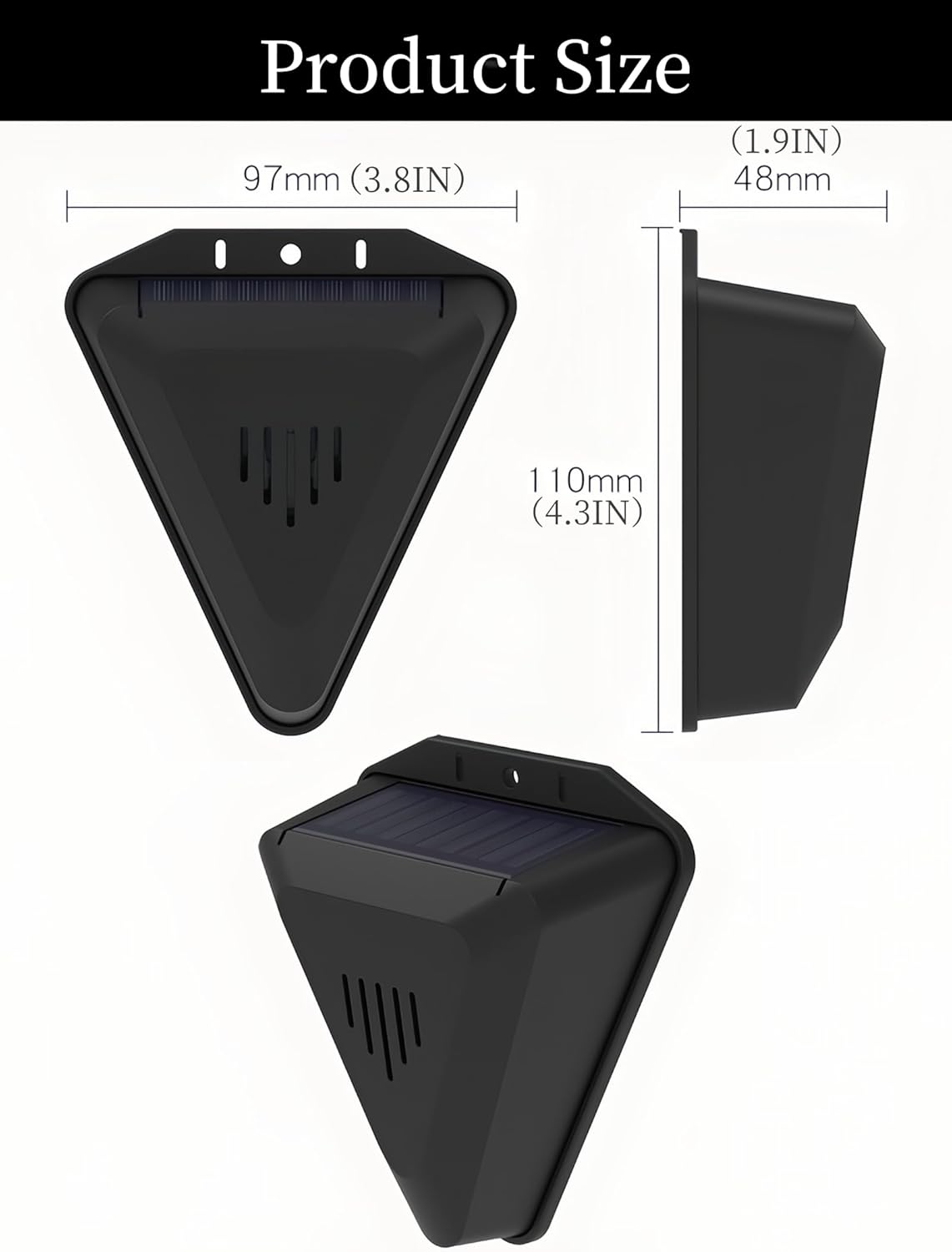 Lancoon Solar Power Bird Alarm Repellent IP55 Waterproof 360&deg; Comprehensive Protection Multiple Sounds Deter Birds Enemy Horned Suitable for Outdoor Garden Yard image number 4