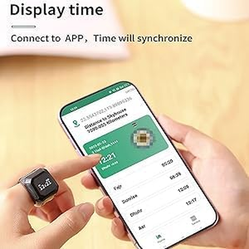 YUENTOEN Finger Tally Counter Clicker, Digital Tally Counter Ring with 0.49In Screen, APP Support, Prayer Reminders, Easy Count, Lightweight and Portable (18Mm) image number 6