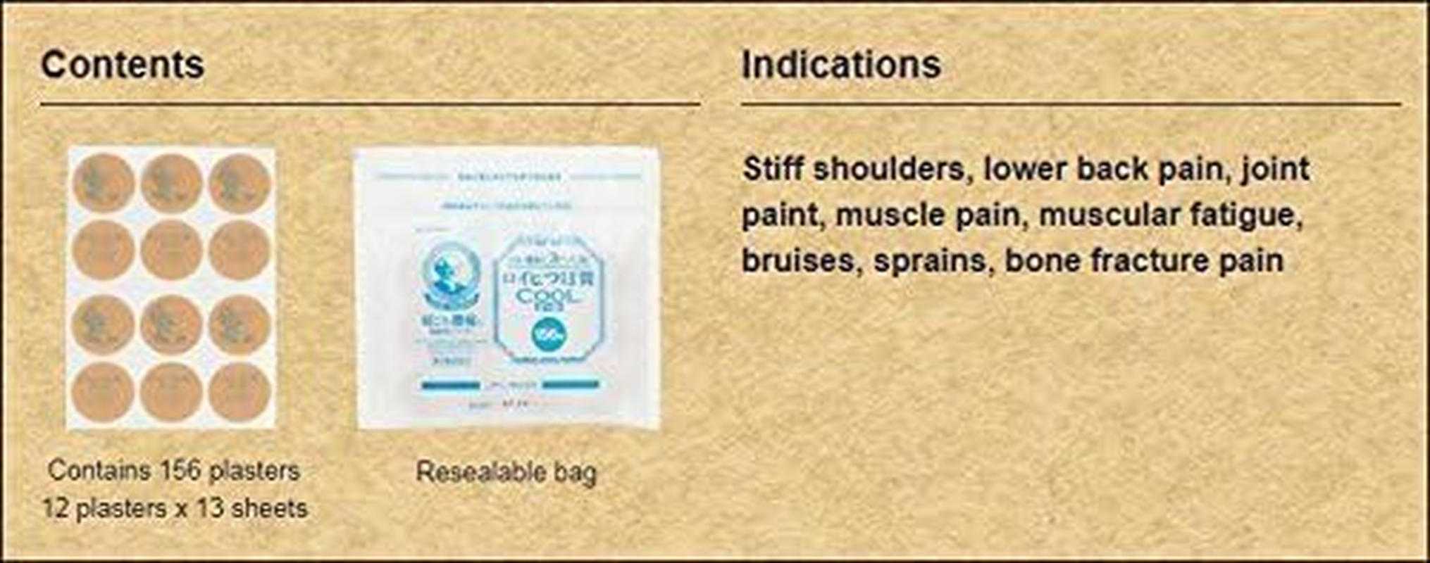 Kaxilu Cool-Type Plaster. Cool Relief for Intolerable Pain. 156 Count, 2.8 Cm Diameter, 0.068 Kg image number 4