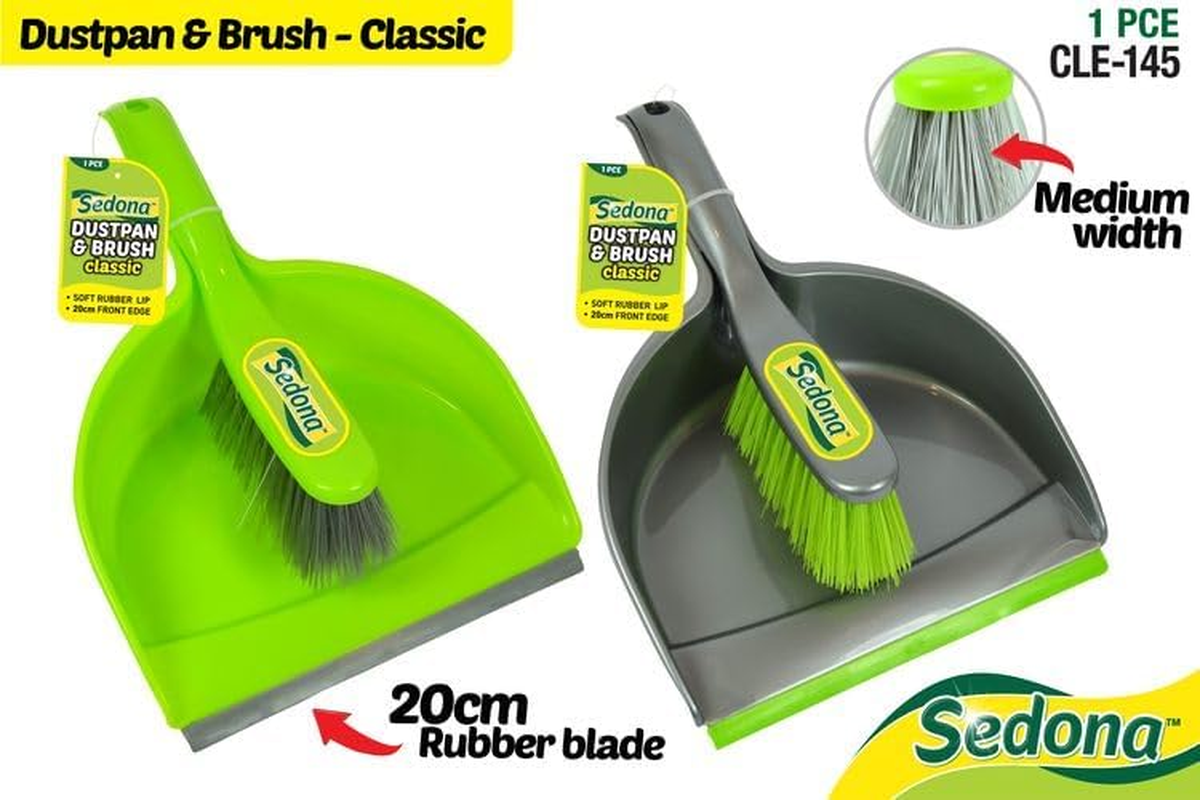 Sedona Dustpan and Brush 2-Piece Set, Assorted image number 1