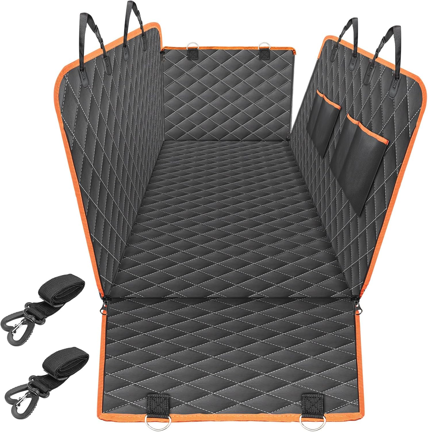 Dog Car Seat Cover for Pets 100% Waterproof Seat Cover Hammock 600D Heavy Duty Scratch Proof Nonslip Durable Soft Back Seat Covers for Cars Trucks and Suvs image number 1