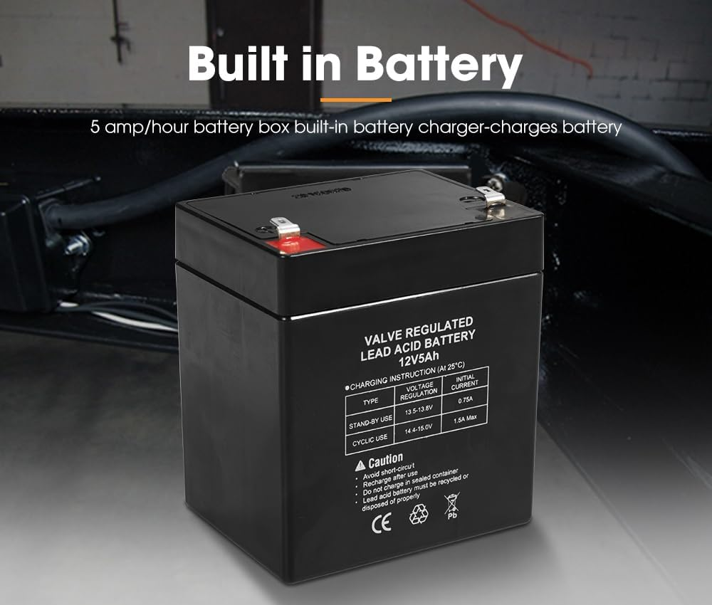 SAN HIMA Trailer Brakes Breakaway Kit with Charger LED Indicator Switch, Break Away Controller System Built-In 12V 5Ah Battery for Trailer Caravan image number 2