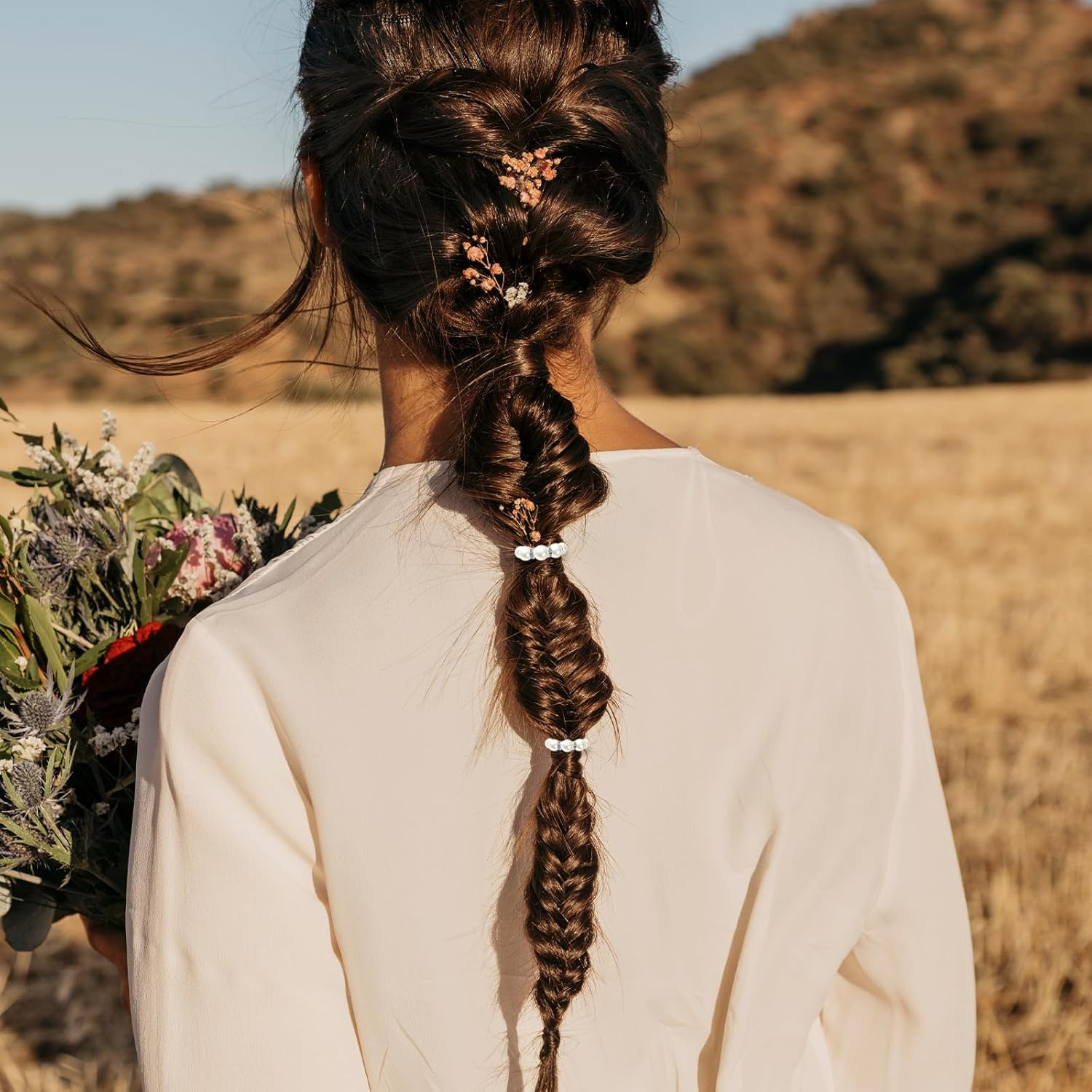 TEAONE Pearl Napkin Rings, 10 PCS Wedding Napkin Holders for Anniversary, Banquet, Party, Daily Use (4Cm/1.57In) image number 6