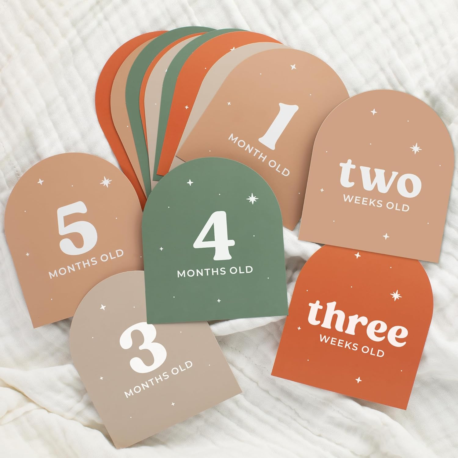 Beautiful Baby Monthly Milestone Cards - the Perfect Cards for Adorable Milestone Pictures of Your Newborn Boy/Girl - 15 Reversible Paper Set Incl. Welcome Home & Hello World Sign Are a Great Gift image number 5
