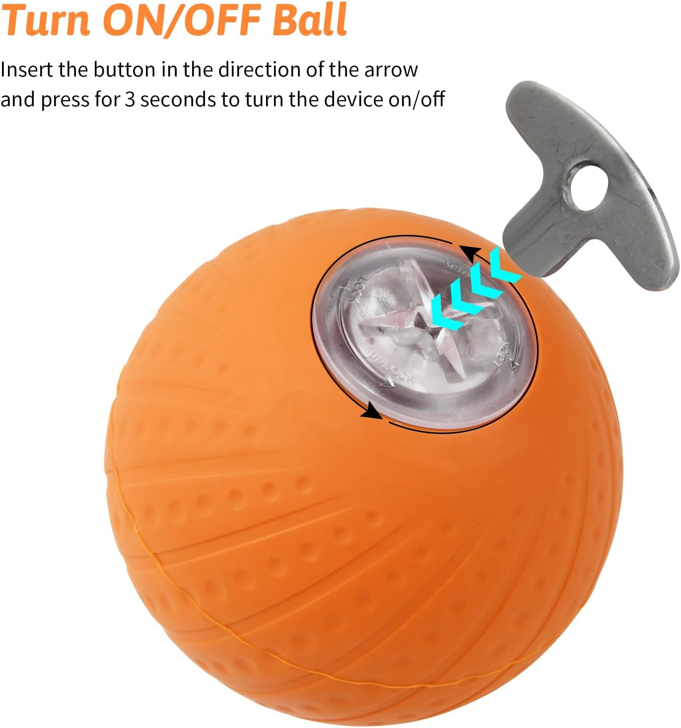 Litinliv Interactive Dog Toy Ball, Interactive Remote Control LED Dog Toy Ball, Smart Active Rolling Ball Dog with USB Cable, Fun Tough Dog Toys, for Small Medium Dogs