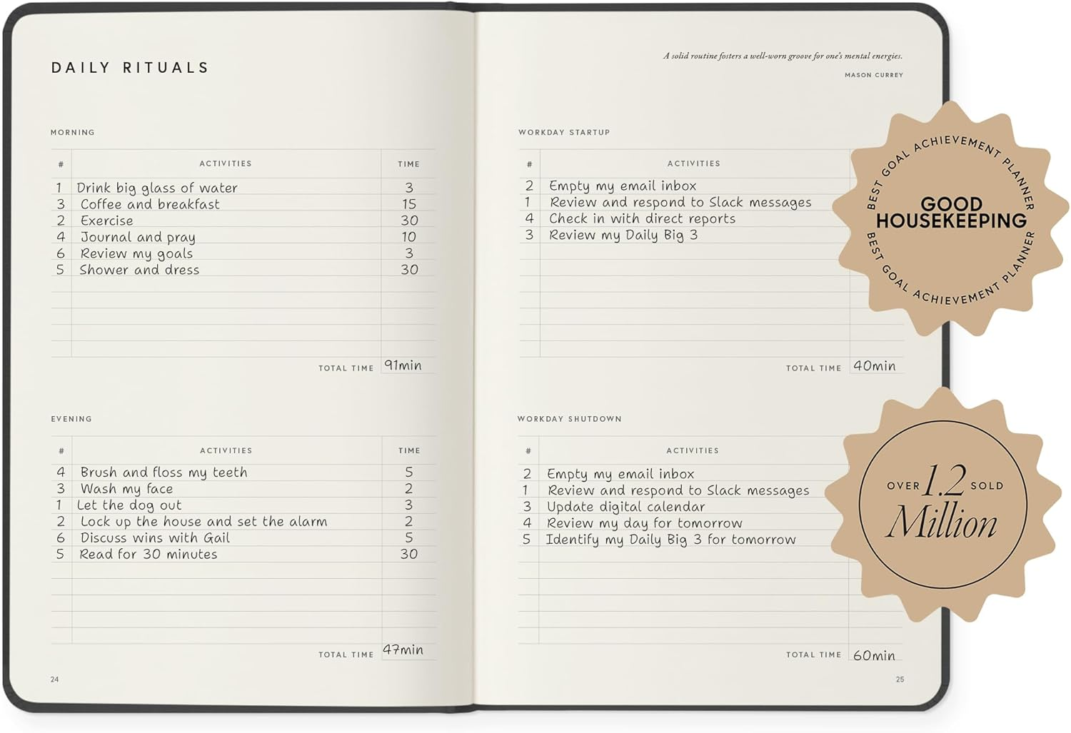 Full Focus Navy Linen Planner by Michael Hyatt - the #1 Daily Planner to Set Annual Goals, Increase Focus, Eliminate Overwhelm, and Achieve Your Biggest Goals - Hardcover - Finch image number 3